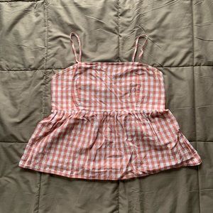 Plaid Babydoll Top